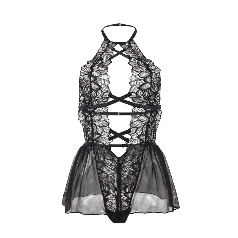 Subblime-Teddy Halter Neck Spate Gol din Dantelă Negru/, S/M/L/XL · Lenjerie Sexy Femei (imaginea 10)