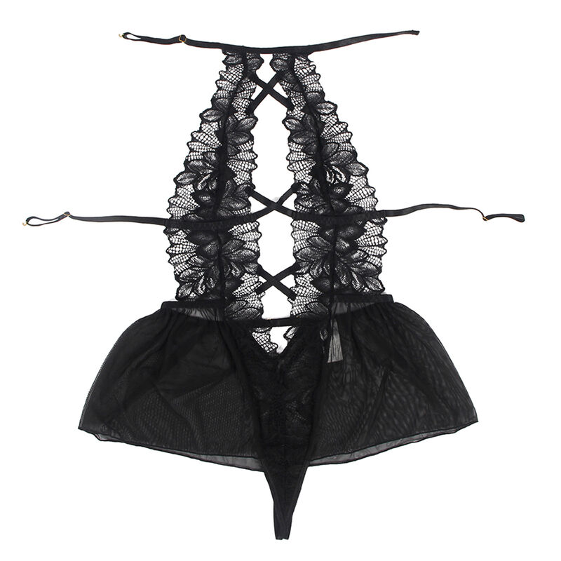 Subblime-Teddy Halter Neck Spate Gol din Dantelă Negru/, S/M/L/XL · Lenjerie Sexy Femei (imaginea 8)