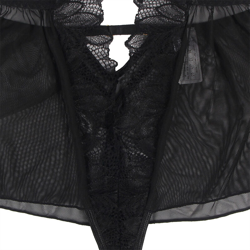 Subblime-Teddy Halter Neck Spate Gol din Dantelă Negru/, S/M/L/XL · Lenjerie Sexy Femei (imaginea 7)