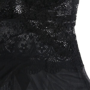 Subblime-Babydoll din Tul cu Dantelă și Detaliu Floral, Negru,/ 13 Subblime-Babydoll din Tul cu Dantelă și Detaliu Floral, Negru,/ - imagine 4