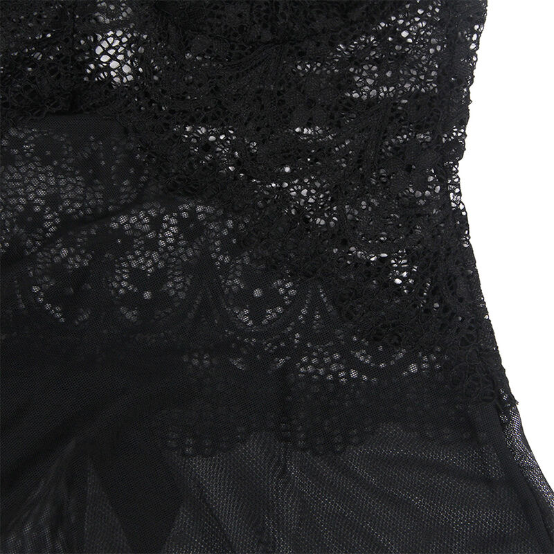 Subblime-Babydoll din Tul cu Dantelă și Detaliu Floral, Negru,/ 3 img 175776 a1eafe5aebdf368377db0714fefc2979 1