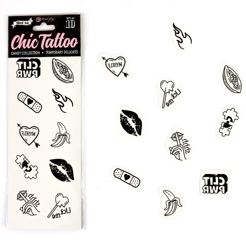 Secretplay-Set de 10 Tatuaje Temporare Candy Collection 1 img 176382 413694ff346f92c5aebef781c36d00e2 1