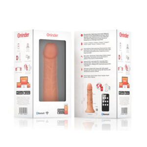 Oninder-Medium Bogotá Vibrator Dildo 9 Viteze Natural 20 cm - imagine 3