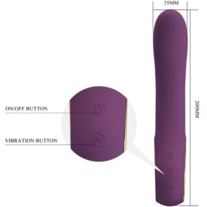 App Series-Ethan Vibrator Reîncărcabil Lila-Silicon, 12 Trepte - imagine 5