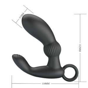 Anal Toys-Cayla Vibrator Masajer Anal Negru-Silicon, 12 Trepte - imagine 5