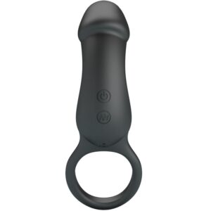 Pretty Love-Trae Ring & Vibrator Negru-Silicon, 7 Trepte - imagine 1