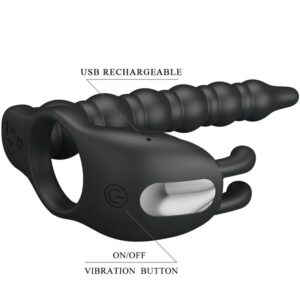 For Him-Blackney Inel pentru Penis cu Vibrator Negru-Silicon, 7 13 For Him-Blackney Inel pentru Penis cu Vibrator Negru-Silicon, 7 - imagine 6