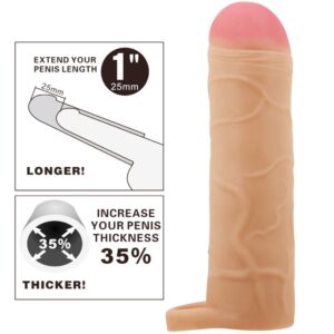 For Him-Bunion Husa Extindere Penis Flesh, Culoare Naturală-TPR - imagine 5