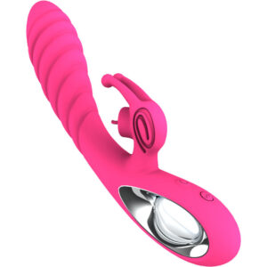 Armony-Vicky Rabbit Vibrator cu Inel Fucsia si Limbă-Silicon, 12 - imagine 2