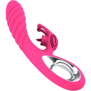 Armony-Vicky Rabbit Vibrator cu Inel Fucsia si Limbă-Silicon, 12 - imagine 5