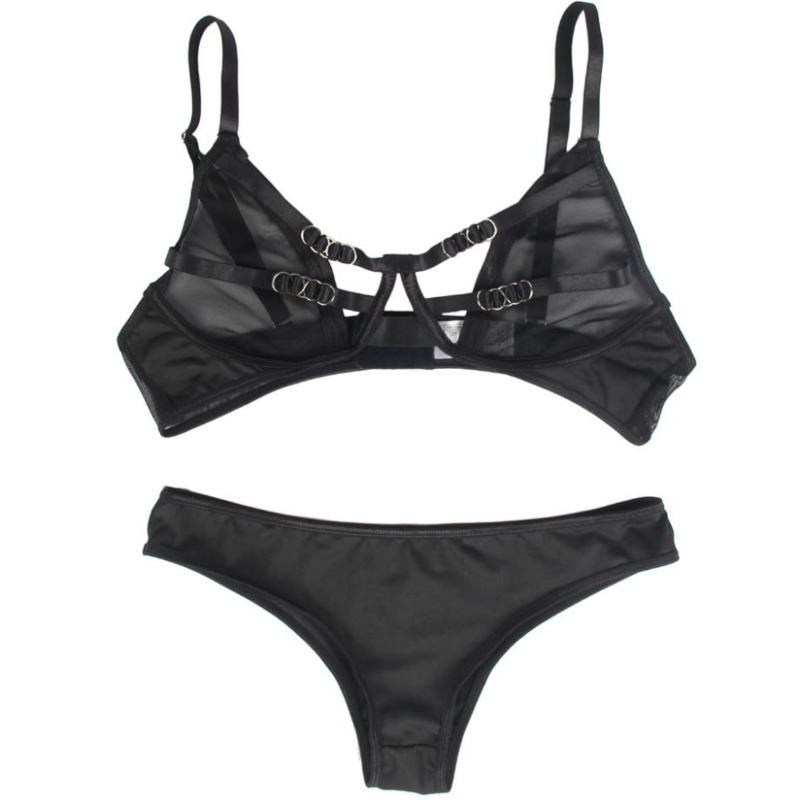 Subblime - Set Două Piese cu Sutien Transparent si Chilot, S/M 4 img 178710 c7e79baaf25ee2612827edf4111f3afb 1