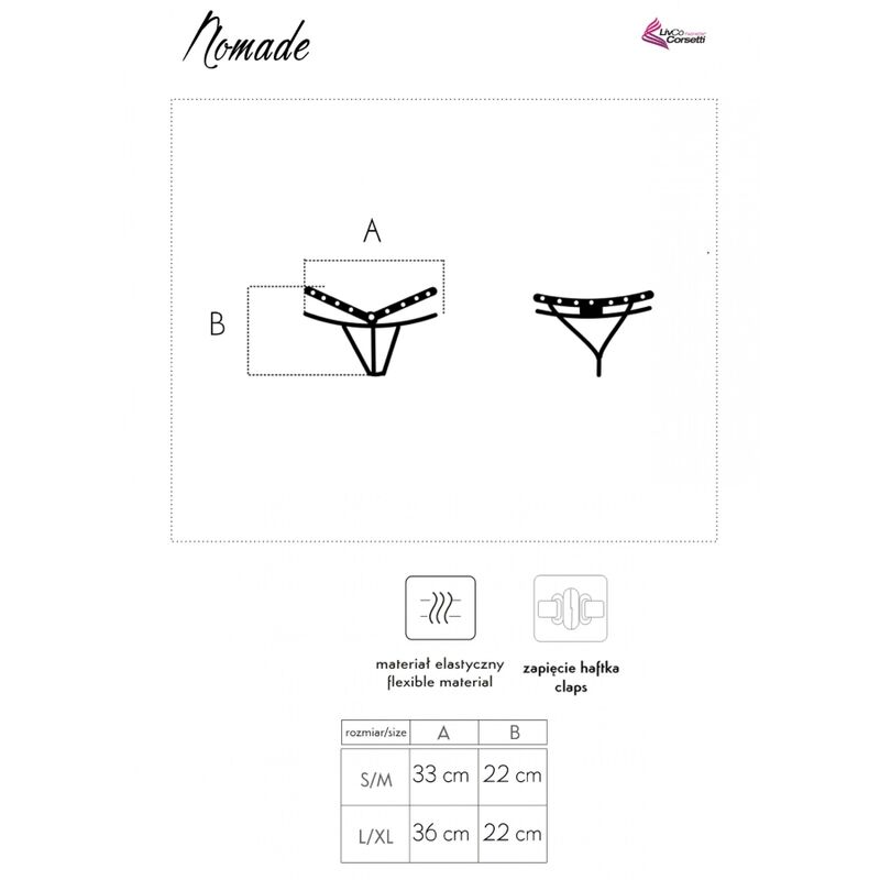 Livco Corsetti Fashion-Nomade Tanga Crotchless Negru, S/M/L/XL 7 img 179261 909c23dc332235b4dc16efed4ea20561 1