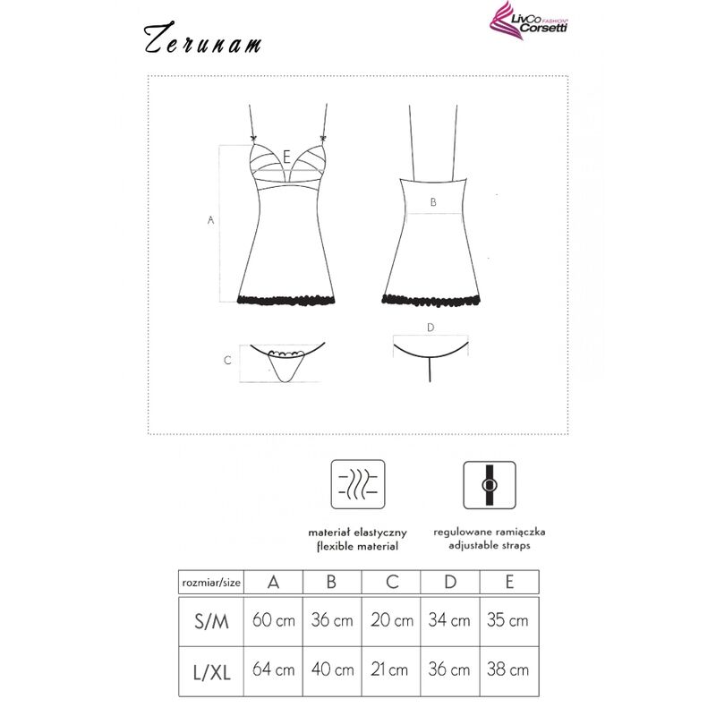 Livco Corsetti Fashion-Zerunam Set Babydoll + Tanga Negru 4 img 179271 f945dc1b2696f70c7dd6f2e4864baf5b 1