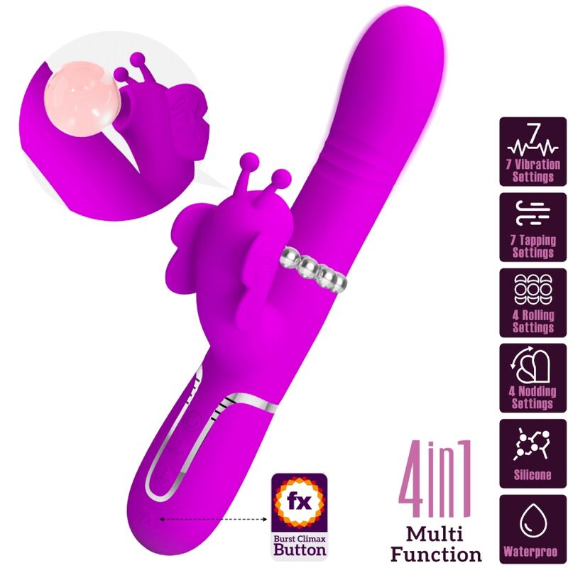 High Tech-Vibrator Rabbit Multifuncțional 4 in 1 Butterfly 6 img 179339 5874735f438186091bce501a08c644ee 1