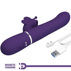 High Tech-Rabbit Vibrator Multifuncțional 4 în 1 Butterfly - imagine 8