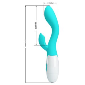 High Tech-Brighty G-spot Vibrator Aqua Green-Silicon, 12 Trepte - imagine 3