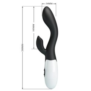 High Tech-Brighty G-spot Vibrator Negru-Silicon, 12 Trepte - imagine 9