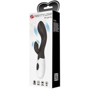 High Tech-Brighty G-spot Vibrator Negru-Silicon, 12 Trepte - imagine 3