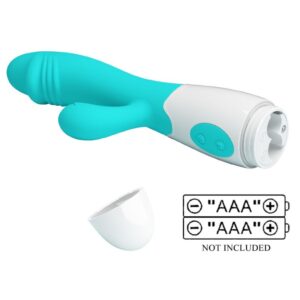 High Tech-Snappy G-spot Vibrator Aqua Green-Silicon, 12 Trepte - imagine 9