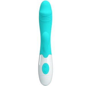 High Tech-Snappy G-spot Vibrator Aqua Green-Silicon, 12 Trepte - imagine 7
