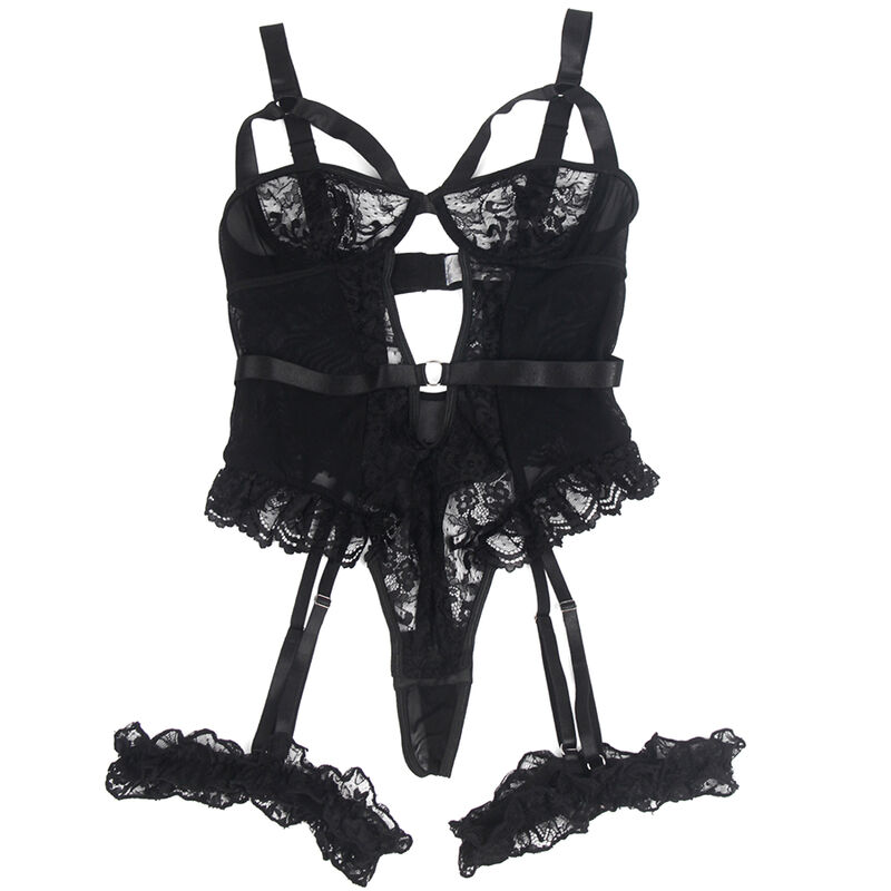 Subblime-Teddy cu Liga, Detalii din Dantelă și Benzi, Negru/ 5 Subblime-Teddy cu Liga, Detalii din Dantelă și Benzi, Negru/ · Lenjerie Sexy Femei (imaginea 6)