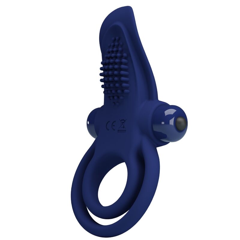 For Him-Bronson Inel Penian Dublu cu Vibrație, Albastru-Silicon 1 img 180235 028e3678d26476ad13bef61fe68f5ab0 1