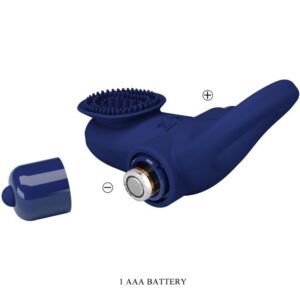 For Him-Palle Ring cu Vibrație Albastru-Silicon, 10 Trepte 14 For Him-Palle Ring cu Vibrație Albastru-Silicon, 10 Trepte - imagine 5