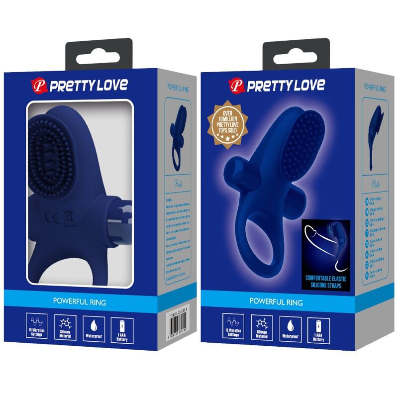 For Him-Palle Ring cu Vibrație Albastru-Silicon, 10 Trepte 2 img 180282 4444f014ccc8fc4808df74f71bc39443 1