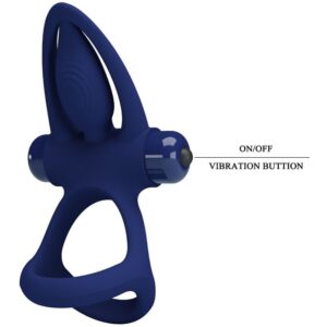 For Him-Inel Dublu Mat cu Vibrație si Stimulator - imagine 10