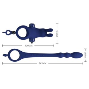 For Him-Pretty Love Inel Vibrator Rabbit cu Plug 14 For Him-Pretty Love Inel Vibrator Rabbit cu Plug - imagine 4