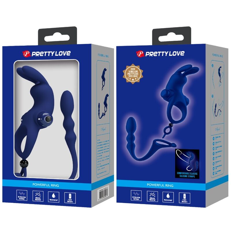 For Him-Pretty Love Inel Vibrator Rabbit cu Plug 2 img 180399 98c03c84e80b6bc2715bffdf545edf59 1