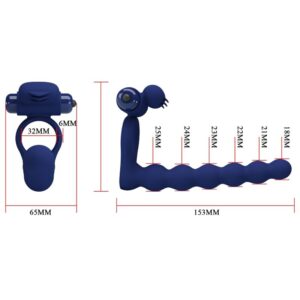 For Him-Ajmal Inel Vibrator cu Dop Albastru-Silicon, 10 Trepte 18 For Him-Ajmal Inel Vibrator cu Dop Albastru-Silicon, 10 Trepte - imagine 8
