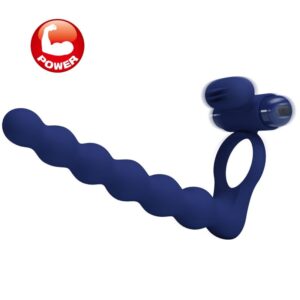 For Him-Ajmal Inel Vibrator cu Dop Albastru-Silicon, 10 Trepte 14 For Him-Ajmal Inel Vibrator cu Dop Albastru-Silicon, 10 Trepte - imagine 4