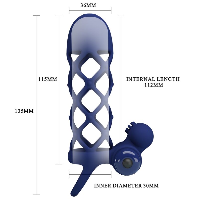 For Him-Giann Inel Vibrator cu Manșon din Silicon, Albastru-10 2 For Him-Giann Inel Vibrator cu Manșon din Silicon, Albastru-10 — PRETTY LOVE · Inele & Mansoane Penis (imaginea 2)
