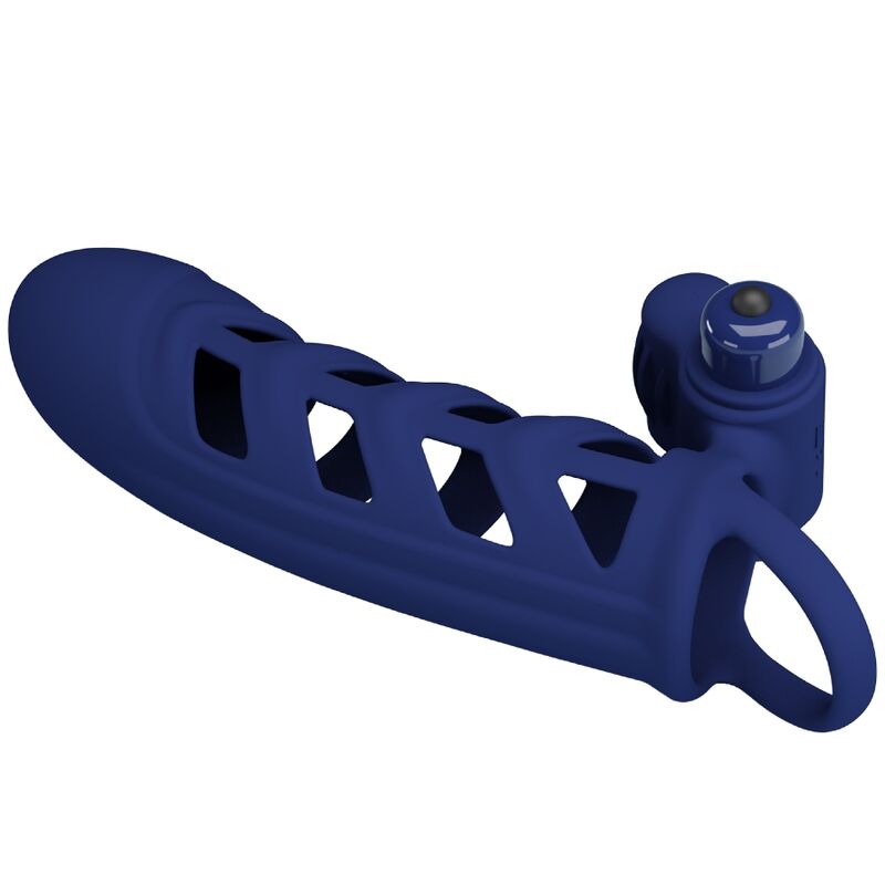 For Him-Altaf Vibrator Ring cu Manșon din Silicon, Albastru-10 1 img 180456 e5ee61d2d0a9888c3037f78790bb7540 1