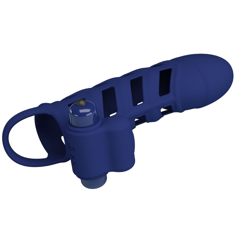 For Him-Altaf Vibrator Ring cu Manșon din Silicon, Albastru-10 9 img 180458 16841edd0fa647a0624cb1ef8b5a5bba 1
