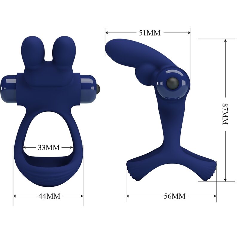 For Him-Francisco Inel Dublu Vibrant Rabbit Albastru-Silicon, 10 6 img 180686 381b47c5a23bcf85e19baeadf60b2039 1