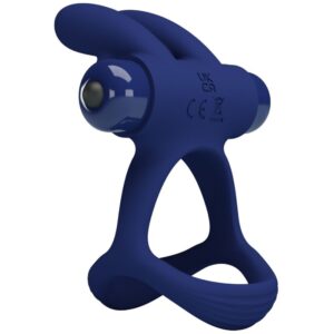 For Him-Francisco Inel Dublu Vibrant Rabbit Albastru-Silicon, 10 15 For Him-Francisco Inel Dublu Vibrant Rabbit Albastru-Silicon, 10 - imagine 5