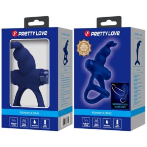 For Him-Luchito Inel Vibrant Dublu Rabbit Albastru-Silicon, 10 14 For Him-Luchito Inel Vibrant Dublu Rabbit Albastru-Silicon, 10 - imagine 4