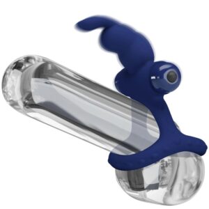 For Him-Luchito Inel Vibrant Dublu Rabbit Albastru-Silicon, 10 13 For Him-Luchito Inel Vibrant Dublu Rabbit Albastru-Silicon, 10 - imagine 3