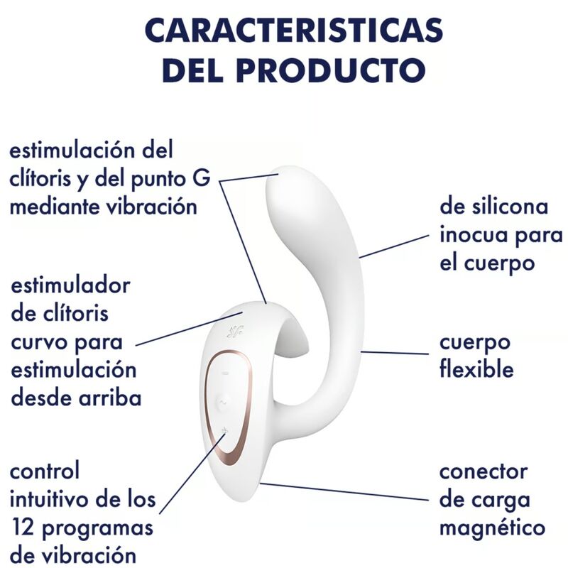 Satisfyer-G for Goddess 1 Rabbit Vibrator Alb-Silicon, 12 Trepte · Vibratoare (imaginea 4)