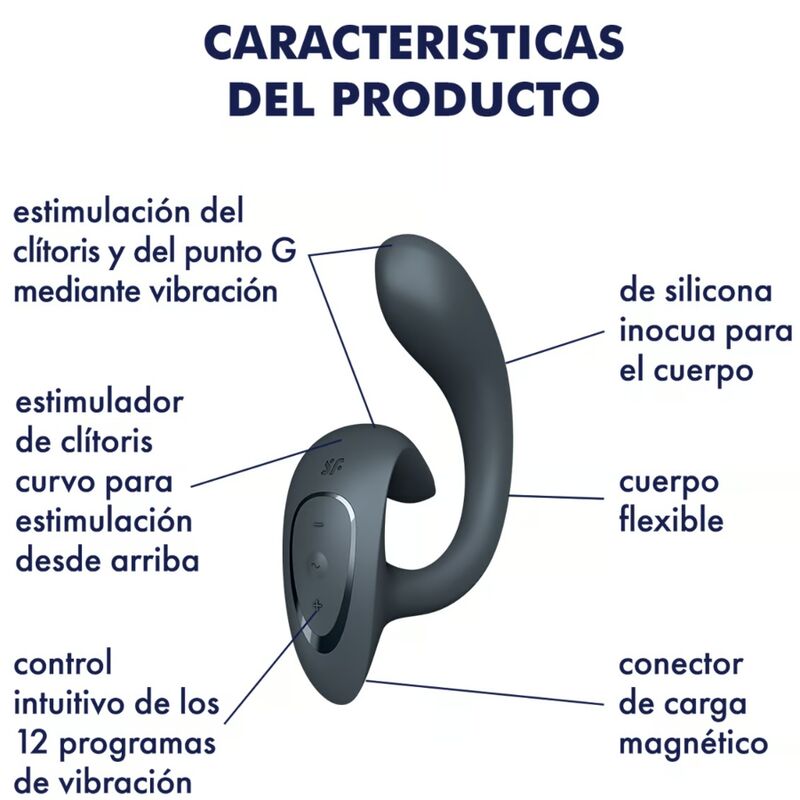 Satisfyer-G for Goddess 1 Rabbit Vibrator Gri Închis-12 Trepte 4 Satisfyer-G for Goddess 1 Rabbit Vibrator Gri Închis-12 Trepte · Vibratoare (imaginea 4)
