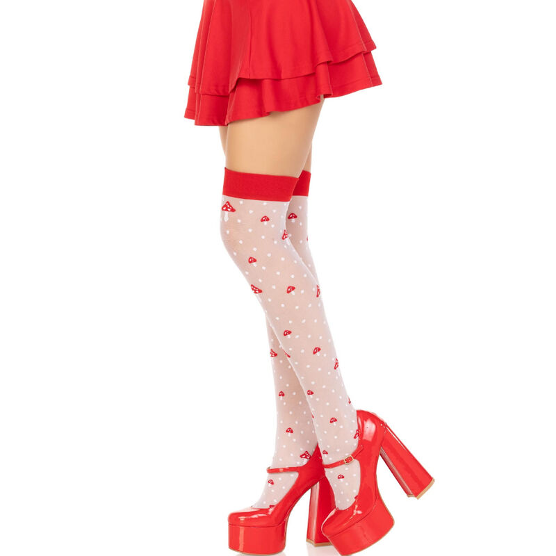 Leg Avenue Hosiery-Ciorapi Până la Coapsă cu Ciuperci Roșu/Alb 2 Leg Avenue Hosiery-Ciorapi Până la Coapsă cu Ciuperci Roșu/Alb · Lenjerie Sexy Femei (imaginea 2)