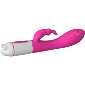 Armony-Happy Vibrator și Stimulator Rabbit Roz-Silicon, 12 Trepte - imagine 5