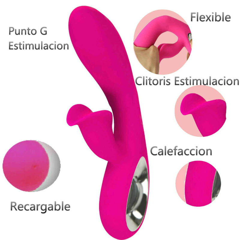 Armony Daro Vibrator & Stimulator cu Inel Fuchsia-Silicon, 12 · Vibratoare
