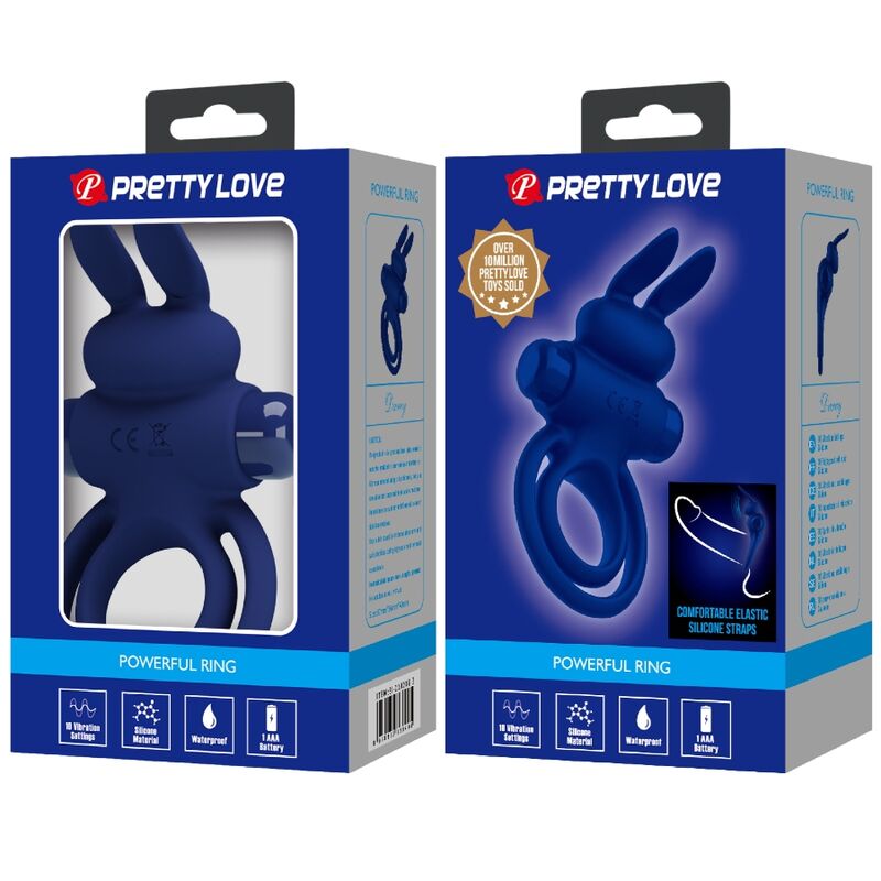 For Him-Darey Inel Vibrant Dublu Iepuraș, Albastru-Silicon, 10 3 img 181368 a4410979ac5d0c8ad6921ce95dd14007 1