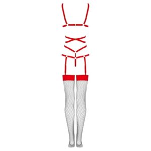 Livco Corsetti Fashion-Thiara LC-20213 Set Body + Dresuri Roșu/ · Lenjerie Sexy Femei (imaginea 7)