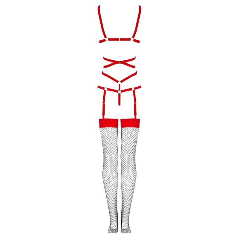 Livco Corsetti Fashion-Thiara LC-20213 Set Body + Dresuri Roșu/ · Lenjerie Sexy Femei (imaginea 7)