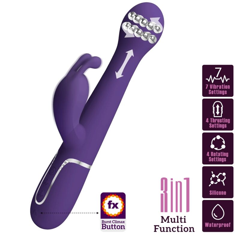 High Tech-Dejon Rabbit Vibrator 3 in 1 Multifuncțional 8 img 181772 77d1d8dcf00a2f4e2f603cb02e4930f1 1