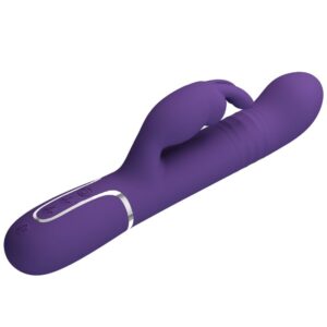 High Tech-Coale Rabbit Vibrator 4 in 1 Purple-Silicon, 7 Trepte - imagine 3